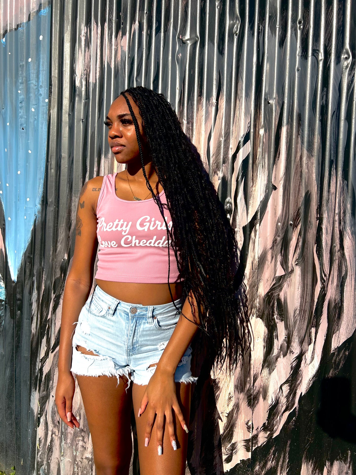 Pretty girls love cheddar Crop