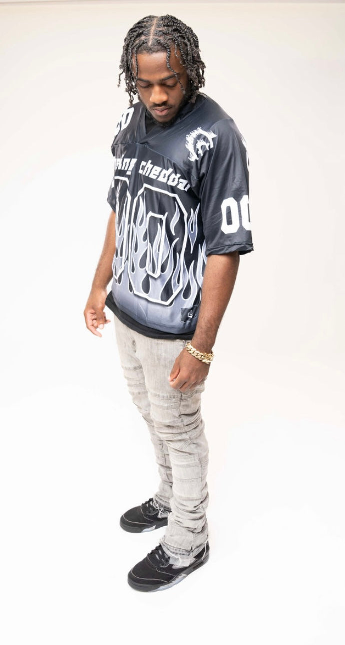 Mesh Football Jersey(Black)